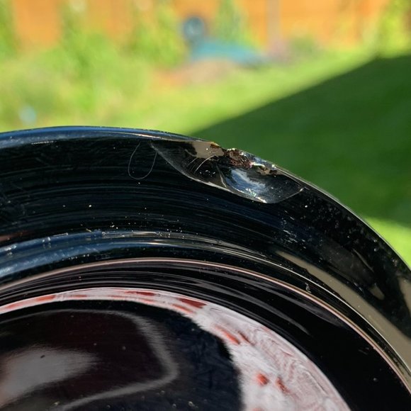 Vintage black glass apothecary jar - Picture 7 of 11